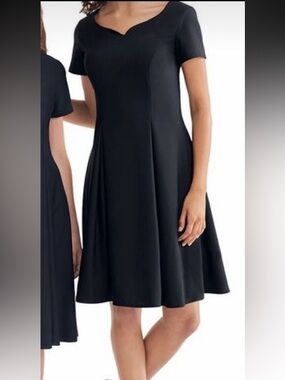 Southeastern Performance Apparel Libby Dress size 14 black midi or knee EUC